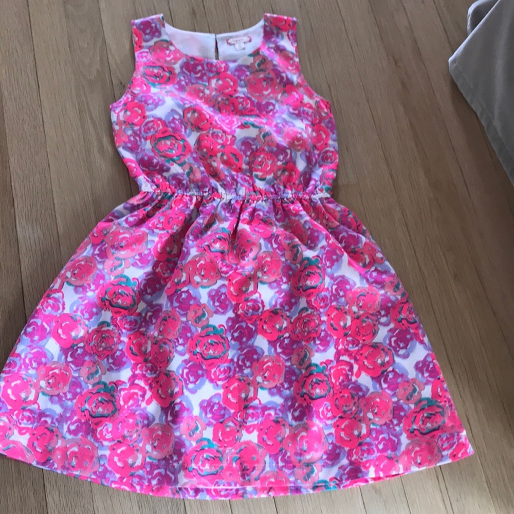 Pink floral ruby and bloom kids size 12 dress